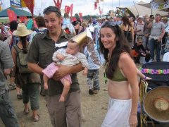 baby and parents at womad festival at rivermead reading
